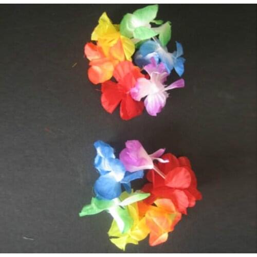 Pack Of 60 Lei Flower Garlands Necklace Hawaiian Tropical Beach Party Dress Y