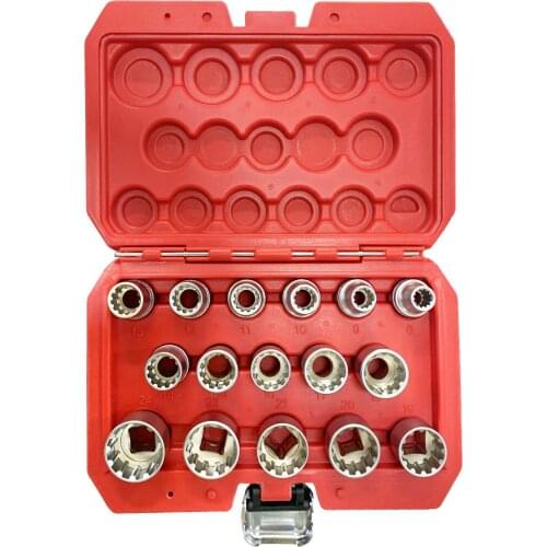 19pcs1/2"Dr Gear Lock Multi Lock Socket Wrench Set 8mm-32mm 3221 General Purpose High Quality Car Repair Tools