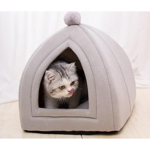 Cat Litter Winter Warm All Seasons Universal Yurt Closed Cat House Removable And Washable Pet Supplies коврик для кошки туалет