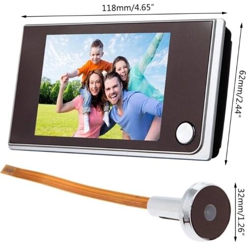 2021 New Electronic Peephole Viewer Digital Video Doorbell Camera 3.5'' High Definition 4 x AAA Batteries Powered (Not Included)