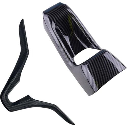 Rear Seat Armrest Box Anti Kick Cover for Honda HR-V HRV Vezel 2016 2017 2018 2019 & Steering Wheel Panel Cover Trim