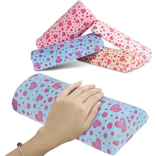 Nail Art Hand Cushion Pillow Half Column Design Polish Holder Rest Soft Flannel Washable Care Salon Manicure Tools Random Color