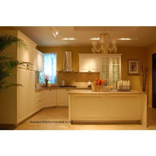 PVC/vinyl kitchen cabinet(LH-PV041)