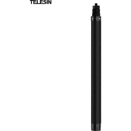 Carbon Fiber TE-MNP-117 1.16m Selfie Stick Adjustable Extension Pole 1/4"Screw for Insta 360 One X/ One X2/ One R Action Camera
