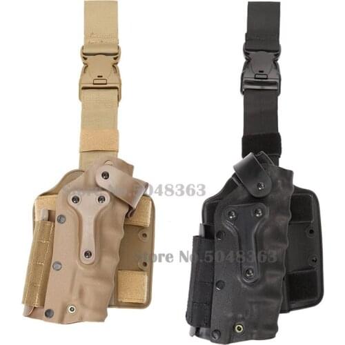 Tactical Combat Belt Leg Pistol Holster Right / Left Hand User Gun Holster Set Fit All Model PistolWith light and laser sight