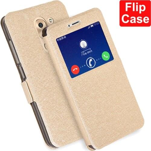 Smart view window case For Huawei Honor 6x 2016 Phone Back Cover flip leather Case For Huawei Honor Play 6X BLN-AL10 shell cover