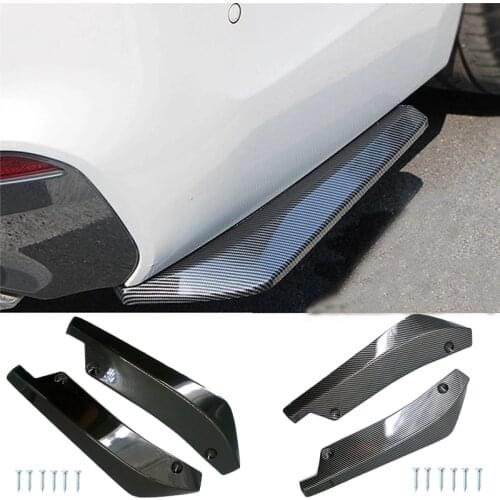 2pcs Universal Car Rear Bumper Lip Angle Splitters Diffuser Bumper Lip Diffuser Splitter Spoiler Scratch Styling Protector