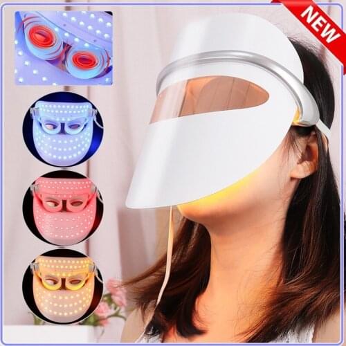USB Facial LED Mask LED Photon Therapy Anti Wrinkle Eye Skin Care Vibration Massager Face Lifting Anti Acne Whiten Beauty Device