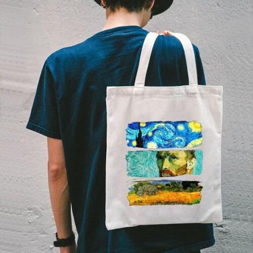 Van Gogh Shopper Handbag New Bag Canvas 2021 Mama Tote Bag Canvas Reusable Shopping