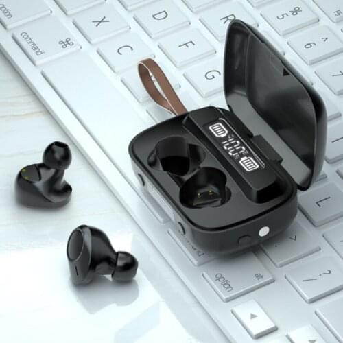 A13 TWS Waterproof Bluetooth Wireless Earphones HiFi Stereo Sport Wireless Headphones Touch Earbud with Clock Flashlight