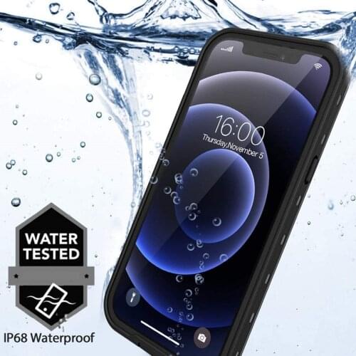 IP68 Waterproof Stand Case For Apple iPhone 12 Pro Max Shock Drop proof Magnetic Safe Cover for iPhone 12 Mini Summer Swim Coque