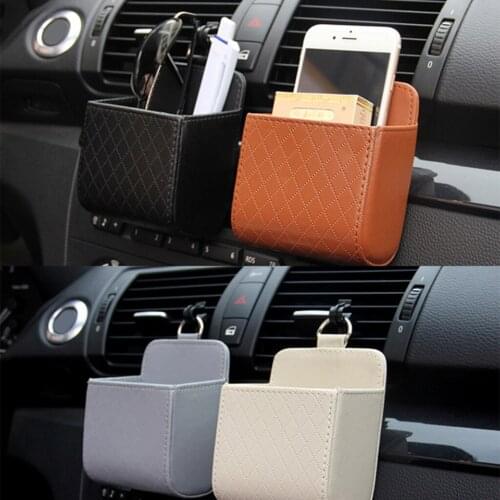 Car Outlet Trash Box Bag Storage Organizer Bag Vehicle Hanging Bag