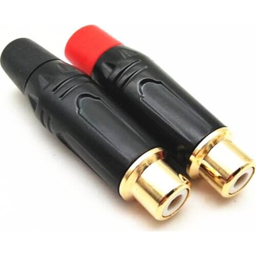 10pcs/5pairs Golden plated Audio Cable RCA Female Audio Cable Connector