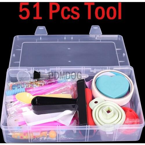 51 pcs 5D Diamond Painting Tools and Accessories Kits Roller pen Clay Tray Tweezers/pen/glue/ Diamond Embroidery Tray Box sets