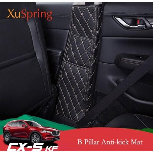 Car B Pillar Anti-Kick Pat Mat Cover Stickers Cushion Protective Garnish Trim Styling For Mazda CX-5 CX5 2017 2018 2019 KF
