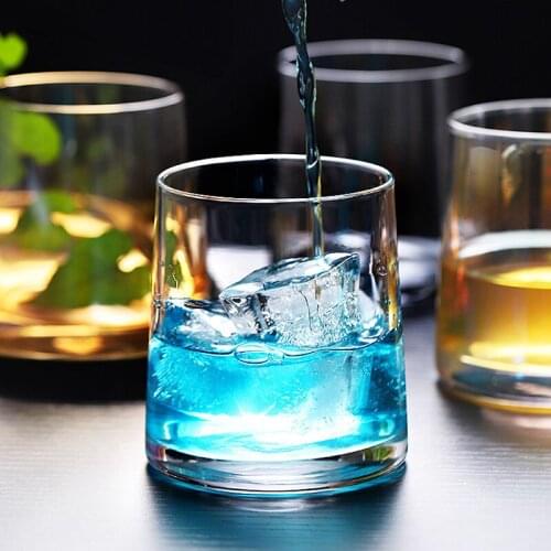 Ins Style Nordic Colorful Simple Glass Wine Glass Crystal Glass Beer Glass Home Creative Whiskey Glass Designer Water Glass