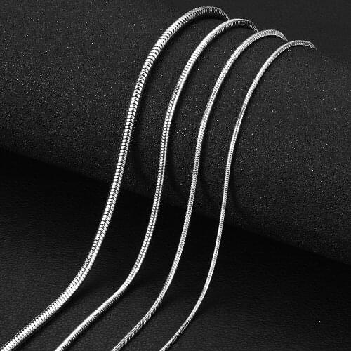 316 Stainless Steel Snake Chain Necklace and Bracelet Jewelry Accessories Multi Sizes with Lobster Claw Clasps S-003