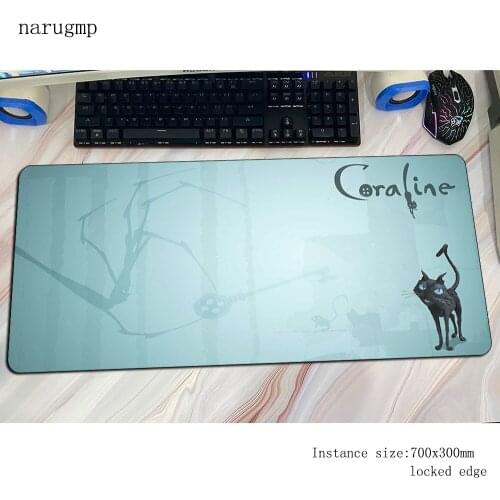 Coraline mousepad High-end gaming mouse pad 80x30cm pc computer gamer accessories large mat cute laptop desk protector pads