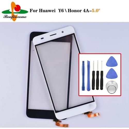 For Huawei Y6 honor 4A SCL-L01 SCL-L04 SCC-U21 Touch Screen Touch Panel Sensor Digitizer Front Glass Touchscreen NO LCD