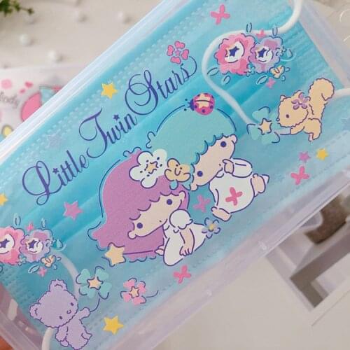 Cute Pattern Mask Storage Box Portable Mask Packaging Box Dustproof Disposable Mask Storage Case Plastic Mask Storage Folder