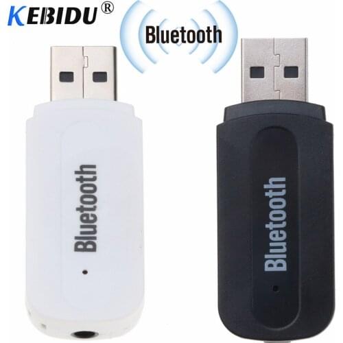 Kebidumei 2Pcs/lot Portable USB Wireless Bluetooth Stereo Music Receiver Adapter Dongle 3.5mm Jack Audio Cable for Speaker