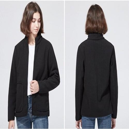Womens Jackets of large sizes with big Pocket Hoodies Coat Fleece Flannel Pullover Female Sweatshirt Fleece Slim Jacket
