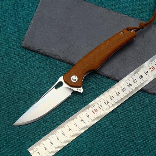 M390 steel outdoor camping portable pocket folding blade high hardness hunting knife EDC tactical self-defense tool knife