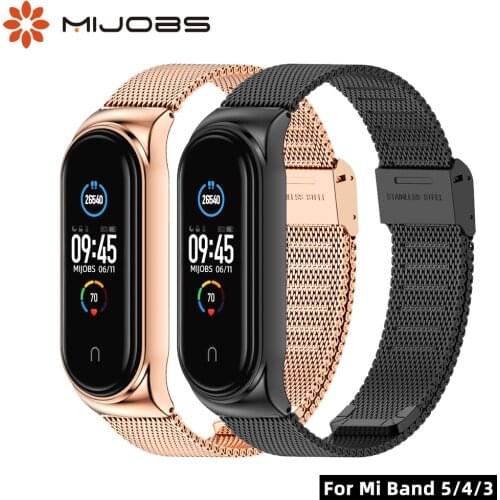 For Mi Band 5 Strap Metal Bracelet for Xiaomi Band 5 Wristbands for Mi band 3 Wrist Straps for Miband 4 Correa for Mi 5 Pulsera