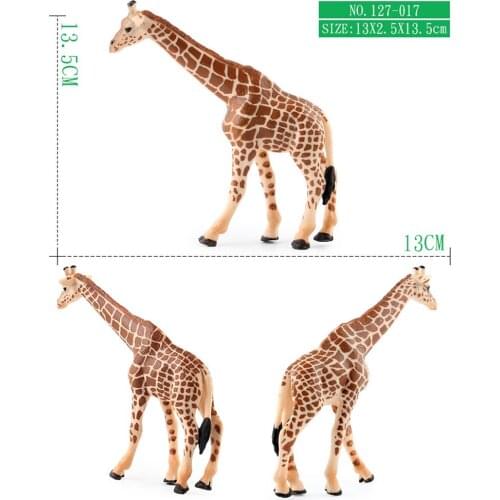 11pcs/set Mini Wild Animals Model Toy Cartoon Lovely Hyena Crocodile Toy