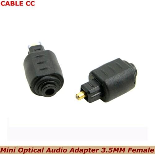 Mini Optical Audio Adapter 3.5MM Female Jack To Digital Toslink Male Plug for Amplifier best quality