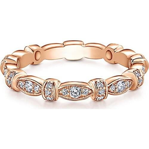 JK Fashion Female Daily Princess Wearable Cubic Zirconia Engagement Women Rings Top Hot Selling Simple Design Anniversary Rings