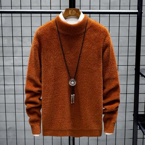 Sweater Men 2020 Fashion Long Sleeve Pullover Men Casual Turtleneck Knitted Jumper Pull Homme Asian Size Mens Clothing