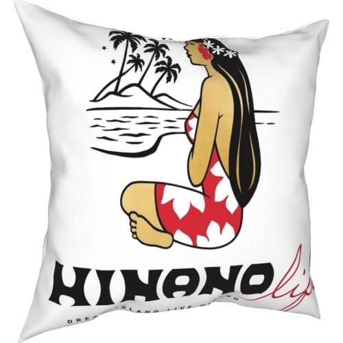 Hinano Tahiti Couple Pillow Linen Cushion Cover Pillowcases Sofa Cushions With Letters Pillow Cover Pillowcase
