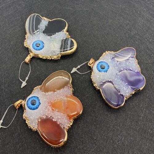 Wholesale Multi-color Butterfly Shape Pendant Natural Stone Material for Jewelry Making DIY Handmade Accessories Bead Decoration