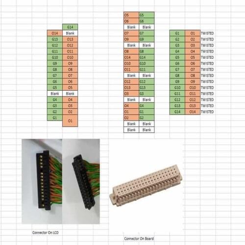 Customized DF13 To Dupont Connector LVDS Cable As Drawing Wire Length 60cm 1pcs For Electronic LCD Display Screens