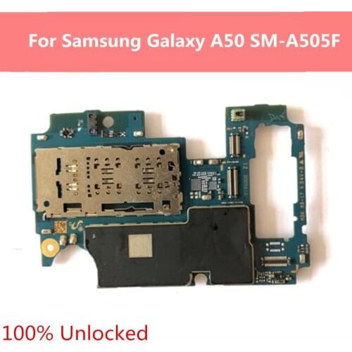 Unlock For Samsung Galaxy A50 SM-A505F A505FN Motherboard Original Mainboard For Galaxy A50 64gb 128gb LOGIC BOARD With Chips