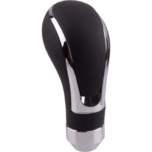 16mm Gear Stick Shift Shifter Lever Knob PU Leather With Adapters 8mm 10mm 12mm for Universal Manual & Automatic Cars