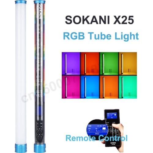 SOKANI X25 Light Portable RGB Handheld Tube Light CTT Photography Lighting Wireless Remote Control Tube Stick