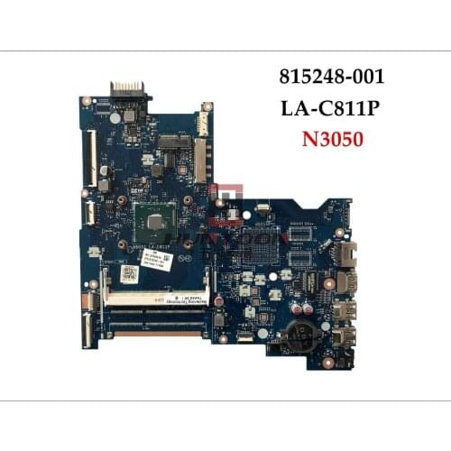 High quality 815248-001 for HP Pavilion 15-AC Laptop Motherboard SR29H N3050 CPU ABQ52 LA-C811P 1.6 GHZ DDR3 100% Fully Tested