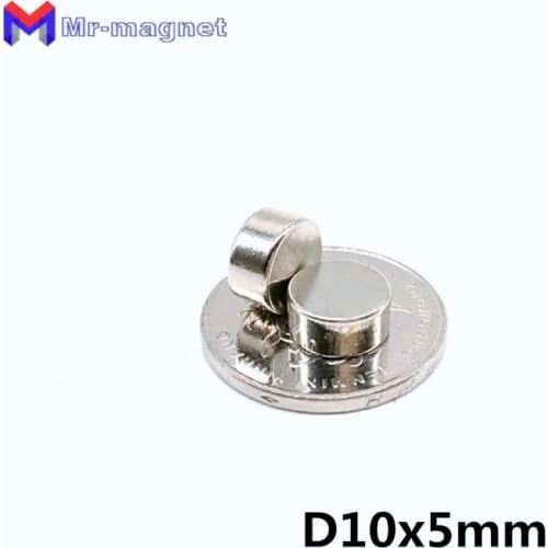 100pcs 10x5 magnet 10x5mm Super strong sticking neo neodymium D10x5 magnets N35 D10x5mm, 10*5mm permanent magnet 10*5