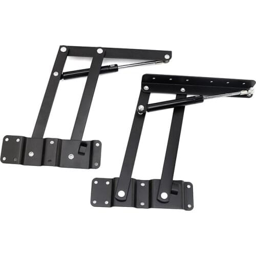 2PCS Folding Hydraulic Tea Table Hinge Furniture Lift Up Top Mechanism Hardware Lifting Rack Shelf For Coffee Computer Table