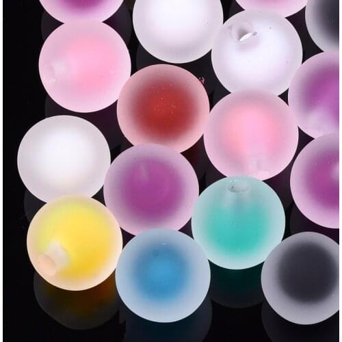 200pcs Transparent Acrylic Round Beads for jewelry making, Rubber Style Half Drilled Bead in Bead,15.5x15mm,Half Hole:3.5mm F80