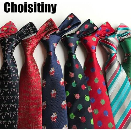 2018 New Design Christmas Tie 8cm Style Mens Fashion Neckties Tie High Quality Designer Character Necktie Wedding Groom Tie