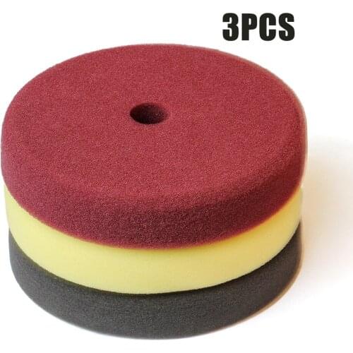 3Pcs 7inch Car Polishing Disc Sponge Buffing Pads Sanding Waxing Sponge Wheel For Car Buffer Polisher