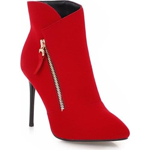 Big Size Pointed stiletto boots boots women shoes ankle boots for women ladies boots shoes woman winter