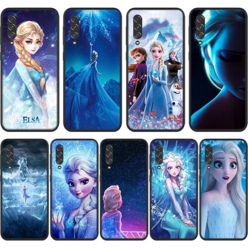 Disney Frozen Princess For Samsung Galaxy A90 A80 A70S A60 A50S A40S A30S A20E A10S A2 Core 5G Black Soft Phone Case