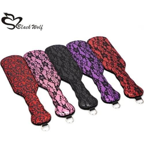 Slave Bitch 340mm Black Red Pink SM Flog Spank Paddle Beat Submissive Slave Kinky Fetish BDSM Whip Torture Gear Sex Toy