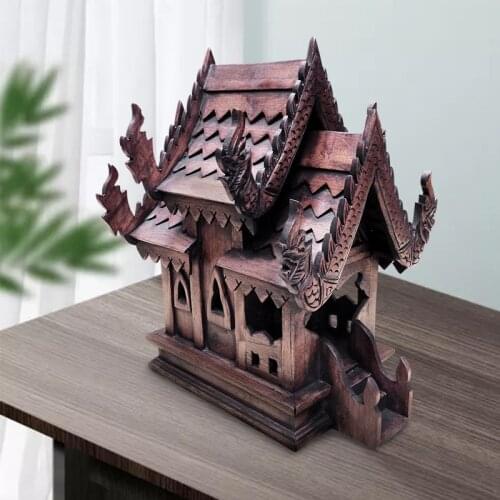 Decoration Special Crafts Wood Carving Wooden House Creative Home Decorations Living Room Furnishings