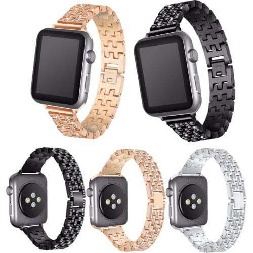 For Apple Watch Band 38mm 42mm Stainless Steel Metal Replacement Wristband Sport Strap for Apple Watch Nike+ Series 3 Series 2