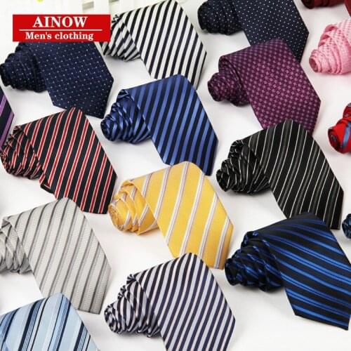 New fashion designer high quality Mens business casual neckties 8cm polyester silk jacquard striped tie 210pcs/lot fedex
